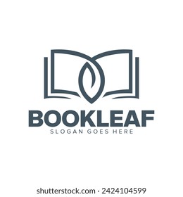 leaf book logo. book logo