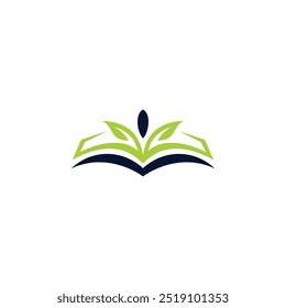 Design do logotipo do livro folha para a educação