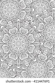 Leaf books. Book cover. Mandala. Zentangl motives. Relax. Coloring