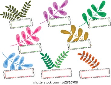 leaf with border set