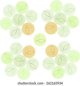 leaf botanica flora pattern vector