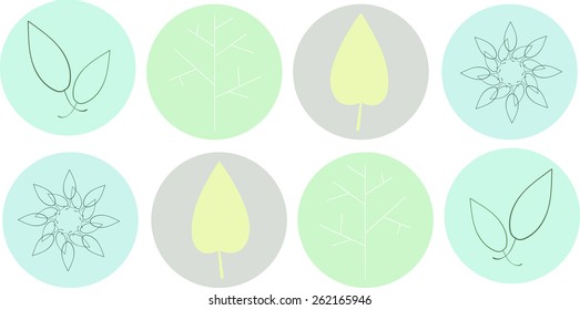 leaf botanica flora pattern vector