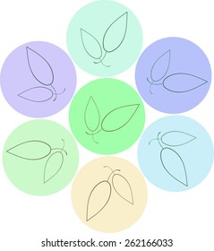 leaf botanica flora pattern vector