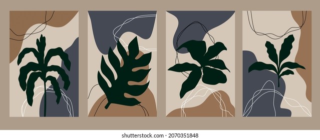 Leaf Botanical mid century style 