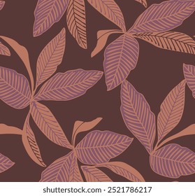 Vector de fondo de Fondo de pantalla art deco moderno botánico de hoja. Diseño de fondo de artes de línea para diseño de interiores, Artes vectoriales, patrones textiles de moda, texturas, carteles, envoltorios, regalos, etc.