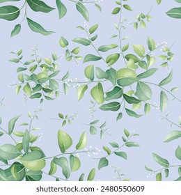 leaf botanical seamless pattern vector design for cover fabric interior decor Cute pattern with plant branch