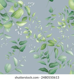 leaf botanical seamless pattern vector design for cover fabric interior decor Cute pattern with plant branch