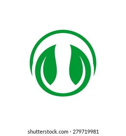 leaf botany nature ecology vector logo