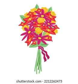 Leaf bouquet icon isometric vector. Garden flower. Wedding floral