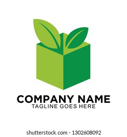 Leaf box logo template