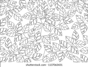 Leaf with branch background design.