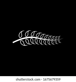 Icono de logotipo negro de rama de hoja Ilustración vectorial	
