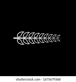 Icono de logotipo negro de rama de hoja Ilustración vectorial	
