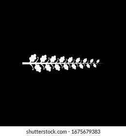 Leaf branch black logo icon design vector illustration	
