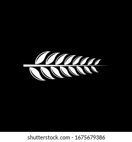 Leaf-Filiale schwarzes Logo Symbol Design Vektorillustration	
