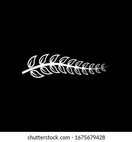 Leaf branch black logo icon design vector illustration	
