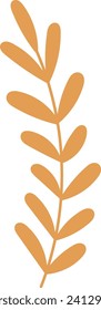 Leaf Branch Doodle Vector Illustration
