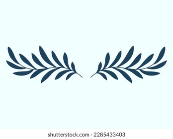 Leaf and Branch Frame hand drawn style. 
Floral navy and white frame of twigs leaves. 
Frames for the Valentine’s Day, wedding decor, logo and identity template.
