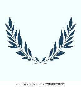 Leaf and Branch Frame hand drawn style. 
Leaf navy and white frame of twigs leaves. 
Frames for the Valentine’s Day, wedding decor, logo and identity template.