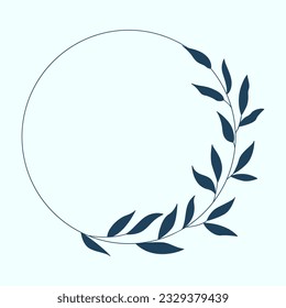 Estilo dibujado a mano con el marco de la hoja y bifurcación. 
Marina de hoja y marco blanco de hojas de ramas. 
Marcos para el Día de San Valentín, decoración de bodas, logotipo y plantilla de identidad. Estilo dibujado a mano con hojas y marcos de rama. 