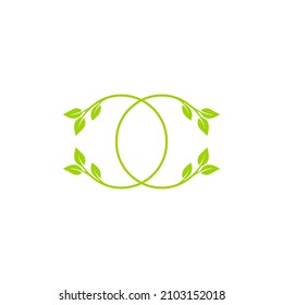 leaf branch green logo concept. vector illustration.