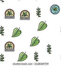 Ilustración De Línea Delgada Del Vector De Árbol De Foliaje Natural De La Rama De La Hoja