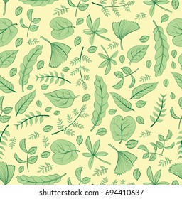 leaf branch pattern seamless  background vector