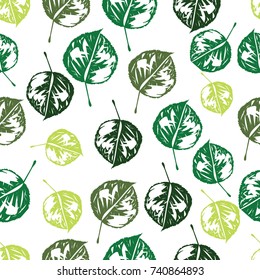 leaf branch pattern seamless background vector
