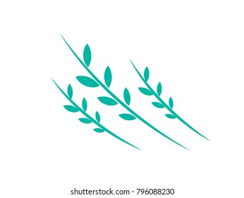 Leaf and branch vector drawing