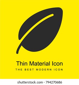Leaf bright yellow material minimal icon or logo design