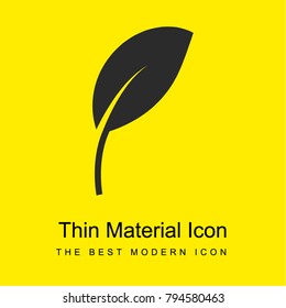 Leaf bright yellow material minimal icon or logo design