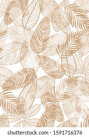 Leaf brown color pattern vector illustration design background wallpaper