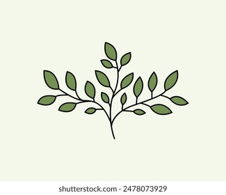 Leaf brush Icon Vector Design