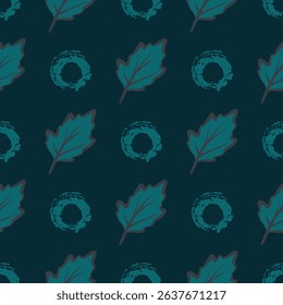 Leaf brush pattern,Abstract ink flower. Hand drawn brush. flowers, leaves, blossom, boho motif. Botanical vector set.Vibrant boho print.Art deco seamless pattern flower textures botanic background.