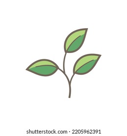 Blattknospen, natürliche Design-Vektorsymbol