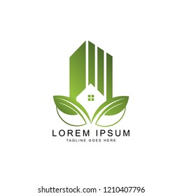 leaf building logo template