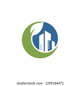 leaf building logo template