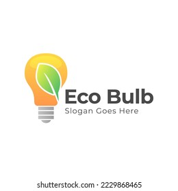 Leaf bulb eco Idea Logo design vector, Design Concept, Creative Symbol, Icon template