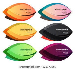 Leaf business card - vector