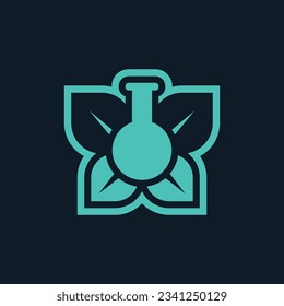 leaf butterfly chemical tube logo