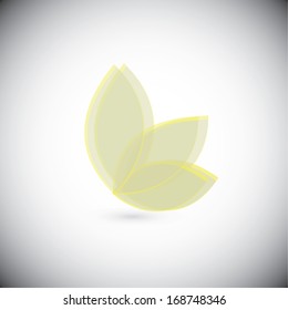 leaf  butterfly icon vector