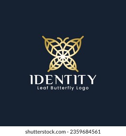 Leaf butterfly logo is great for beauty, health, jewelry etc logos.