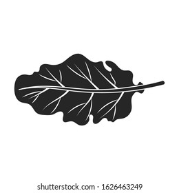 Leaf of cabbage vector icon.Black,simple vector icon isolated on white background leaf of cabbage .