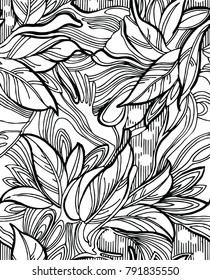 leaf calligraphic pattern