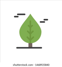 Leaf, Canada, Plant  Flat Color Icon. Vector icon banner Template. Vector Icon Template background