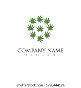 Leaf Cannabis logo vector illustration