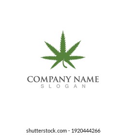 Leaf-Cannabis-Logo, Vektorgrafik