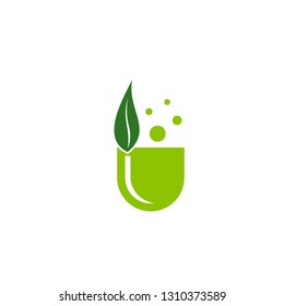leaf capsule logo template
