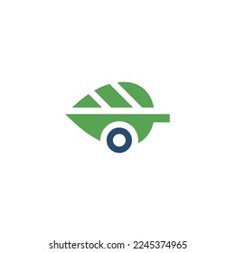 leaf car logo design vector sign