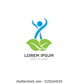 Leaf Care Logo Design Illustration
